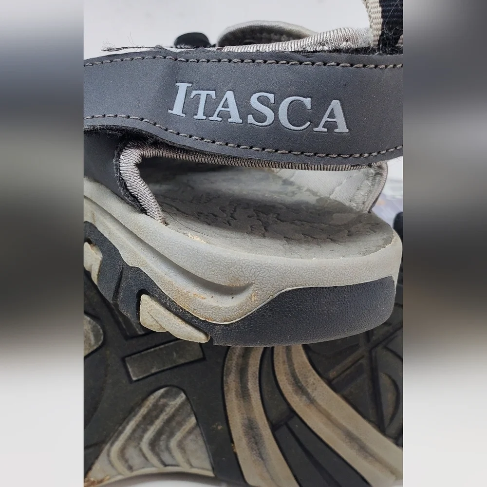 Ithasca rugged Sandles Waterproof CHARCOAL BLack MENS Size 9 EUC